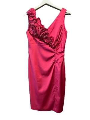 Donna Ricco Magenta Sheath Fancy Dress Sz 6 PARTY - Image 1 of 4