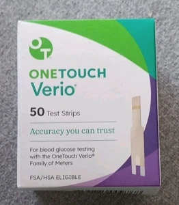 ONE TOUCH VERIO 50 TEST STRIPS EXP. 12/31/2026 - Picture 1 of 2