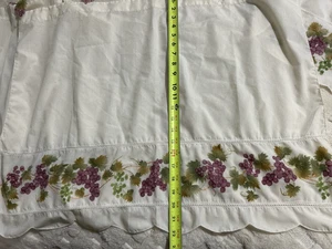 Vintage Cafe Gardine Set Band Stickerei Blumenkörbe 2 Paneele Valence Bauernhof - Bild 1 von 11