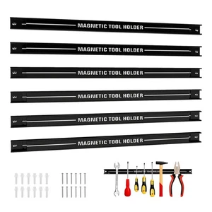 18" Magnetic Tool Holder Strip w/ Mounting Screws Space-Saving Magnet Organizer - Foto 1 di 10