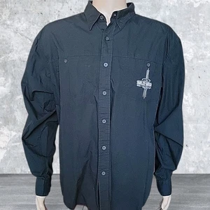 Camisa Harley-Davidson Para Hombre XL Negra Algodón Bolsillos Motociclista Motocicleta Bordada - Imagen 1 de 15