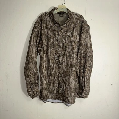 Banded Mossy Oak Bottomland Camo Lightweight Vented Button Up Shirt Men XL - Image 1 of 4
