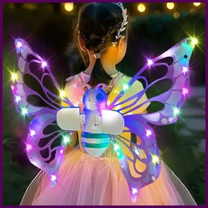 Elektrische Schmetterlingsflügel beweglicher Elfenflügel mit Licht Feenflügel für Kinder - Bild 1 von 26