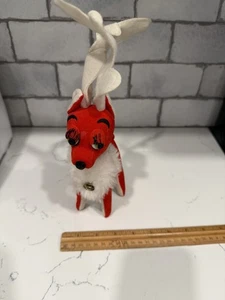 Vintage Herman Pecker & Co rot gefilztes Rentier 12 Zoll  - Bild 1 von 8