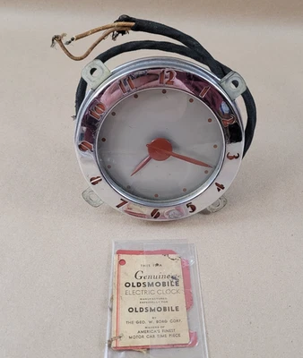RELOJ DE TABLERO OLDSMOBILE OLDS 1937 FABRICANTE DE EQUIPOS ORIGINALES GEORGE CON BORG CORP E INSTRUCCIONES ¡FUNCIONA! Foto 1 de 4