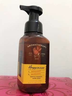 Bath & Body Works HAPPINESS BERGAMOT  MANDARIN Foaming Hand Soap 8.75oz RARE - Image 1 of 3