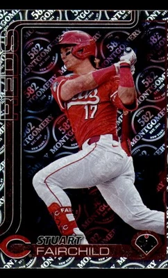 2025 Topps 582 Montgomery Club Parallel 608 Stuart Fairchild Cincinnati Reds - Image 1 of 2