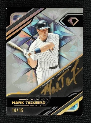 2025 Topps Diamond Icons Negro Policromatink Oro 10/15 Mark Teixeira Automático Foto 1 de 3