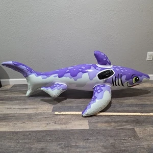 Intex 2001 The Wet Set Purple Lil' Shark Ride On Pool Toy Floatie 69 x 31 - Picture 1 of 13