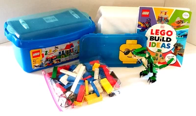 Lego Lot Large Brick Box Make Create 6166 Dinosaur Figure Case Build Ideas Book - Image 1 of 4