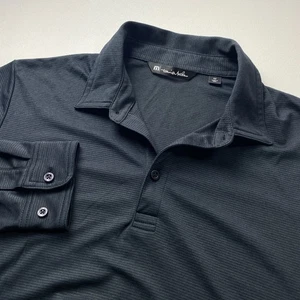Travis Mathew State Room Golf Polo Shirt Men Medium Gray Long Sleeve Performance - Bild 1 von 11