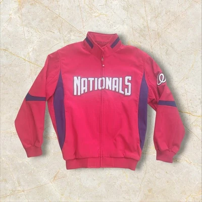 MLB Washington Nationals Majestic Chaqueta Roja Hombres 2XL Base Térmica Dugout Nueva Sin Etiquetas Foto 1 de 4