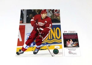 Nicklas Lidstrom Signed 8 x 10 Color Photo Personalized Red Wings JSA Auto - Picture 1 of 3