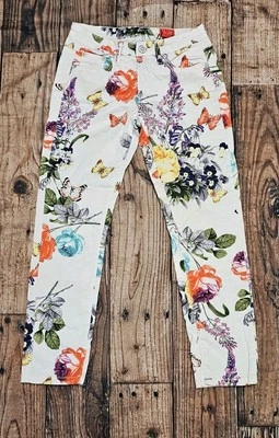 V Cristina 花卉设计女式 4 码口袋美丽多彩风格  — 第 1/4 张图片