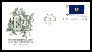 Mayfairstamps US FDC 1976 Washington D.C. bicentennial era 13 cent Vermont stamp - Picture 1 of 2