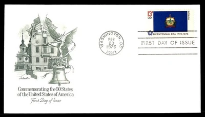Mayfairstamps US FDC 1976 Washington D.C. bicentennial era 13 cent Vermont stamp - Image 1 of 2