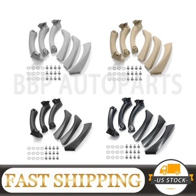 6PCS For 2004-2012 BMW E90 328i Interior Front Rear Door Handle Car Accessories Foto 1 de 4