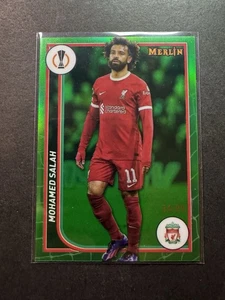 2023-24 Topps Cromo Merlín UEFA/99 Mohamed Salah #69 Verde Refractor Liverpool - Imagen 1 de 2