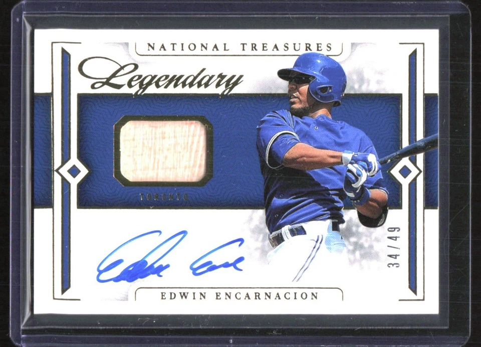 2024 National Treasures Edwin Encarnación Auto Bat Relic/49 Blue Jays #LLS-EE Foto 1 de 2