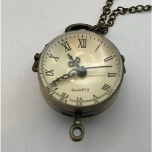  Skelettboden drehbares Design Quarz Anhänger - Taschenuhr - Halskette - neue Batterie - Bild 1 von 5