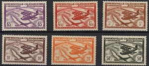 [567] New Caledonia 1942 airmail good set very fine MNH stamps - Picture 1 of 1