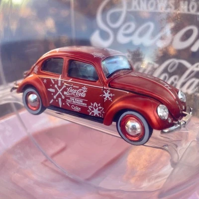 1953 Volkswagen Beetle VW Bug Coke 2025 M2 Machines Coca-Cola Christmas Ornament - Image 1 of 4