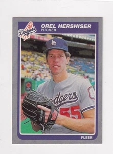 1985 Fleer Baseball # 371 Orel Hershiser schöne Karte - Bild 1 von 2