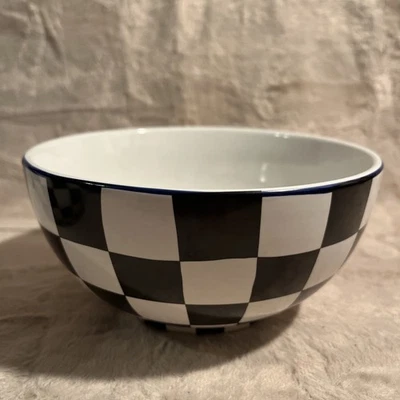 Driver Collection #48 Jimmie Johnson 6 3/8” Black & White Checkered Bowl (2) - Image 1 of 3