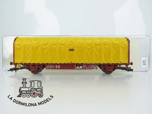 VR225 H0 =DC ELECTROTREN 1432 K VAGON MERCANCIAS Lis con TOLDO de la CP - OVP - Imagen 1 de 17