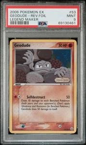 2006 Pokémon EX Legend Maker 53 Geodude Reverse PSA 9 Mint - Picture 1 of 2