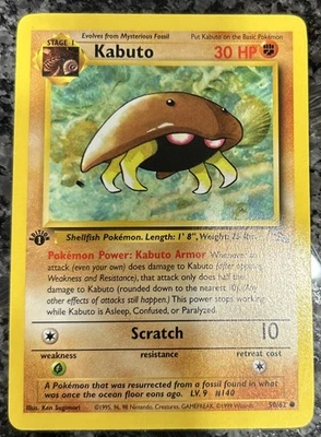 Kabuto 50/62 First Edition Fossil Pokémon - Image 1 of 4
