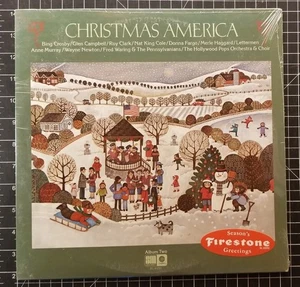 *Sealed* FIRESTONE Christmas America LP 1974 NEW w/ HYPE Unopened BING Nat 2 - Picture 1 of 2