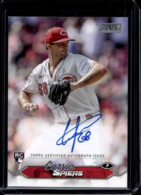 2024 Stadium Club Carson Spiers Auto RC Rookie #SCBA-SPI Reds - Image 1 of 2