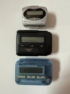 3 buscapersonas Motorola vintage años 90 azul claro negro Nixxo pitido inteligente hip hop - Imagen 1 de 13