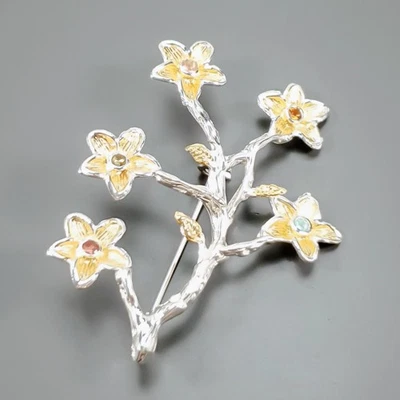 Broche de turmalina natural para joyería de plata de ley 925/NB29512 Foto 1 de 4