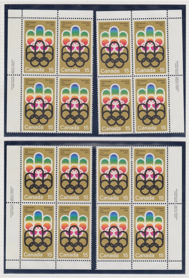 CANADA 624MNH MATCHED SET  PBS 15c x 16 1976 OLYMPIC GAMES "COJO" SYMBOL - Image 1 of 1