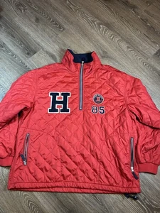 Vintage Tommy Hilfinger Puffer Jacket Mens XXL Varsity Y2K 90s Fleece Lined - Picture 1 of 7