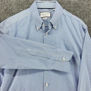 Charles Tyrwhitt Dress Shirt Mens (16/34) Medium Blue/ Striped Slim Fit Non Iron - Picture 1 of 11