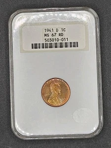 Centavo de trigo Lincoln 1941-D | NGC MS67RD - Imagen 1 de 4