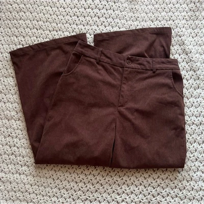 Pantalones De Colección Y2K Marrón Pana Pierna Ancha Talla Grande Foto 1 de 4