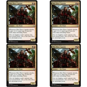 4 x DIRE FLEET CAPTAIN NM Ixalan MTG Gold - Orc Pirate Unc - Picture 1 of 1