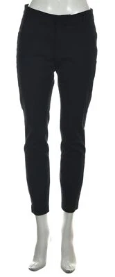 Calça feminina C Wonder tamanho 4 preta sólida perna reta calças chino algodão - Imagem 1 de 4