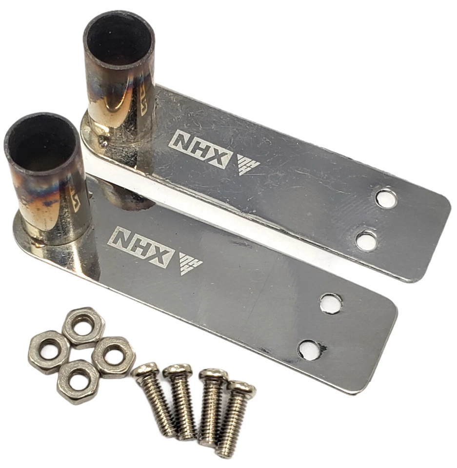 NHX RC Stainless Steel Muffler Exhaust Pipe 2pcs 1/10 Scale Accessory