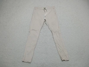 Forever 21 Jeans 30 Mens Beige Denim Joggers Mid Rise Casual Skinny Stretch Logo - Picture 1 of 9