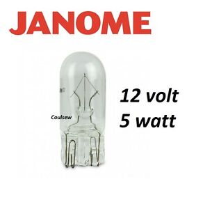 Wedge Light Bulb 12v 5w - Fits Janome 350e 9700 DC3050 6600P 200e 4900 5900 301