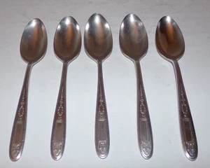 Oneida Community Plate Grosvenor Flatware Silverware Teaspoons set of 5 - Picture 1 of 5
