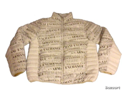 NWT MEN'S ARMANI EXCHANGE DOWN COAT FULL ZIP HOODED PUFFER JACKET MULTI SZ M-XL - Image 1 of 2