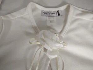 DEMPSEY MARIE PLAIN CARDIGAN LONG SLEEVE SWEATER FLOWER PIN -IVORY-4 - Picture 1 of 3