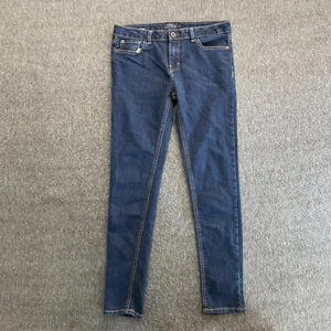 Lucky Brand Jeans Girls Size 16 30x29 Dark Blue Wash Zoe Skinny Stretch Denim - Picture 1 of 12