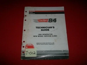 GENERADOR HONDA NUEVO MODELO MANUAL DE SERVICIO CLÍNICA 1984 GUÍA DE TÉCNICOS - Imagen 1 de 4